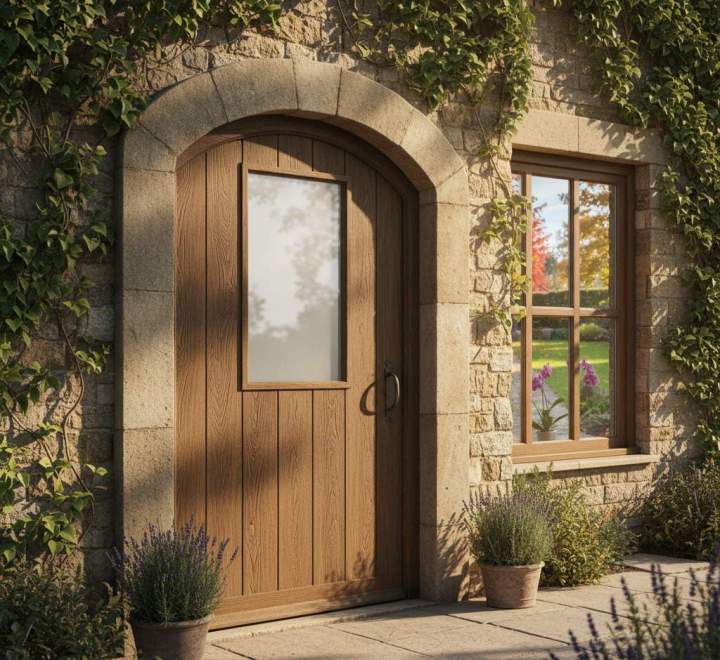 porte et fenêtre en bois
